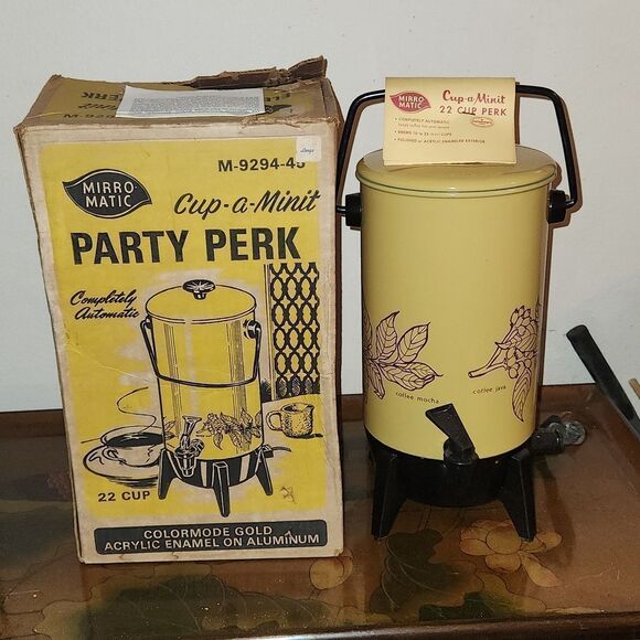 Mirro Matic Party Perk Coffee Percolator 22 Cup Vintage - Picture 1 of 12